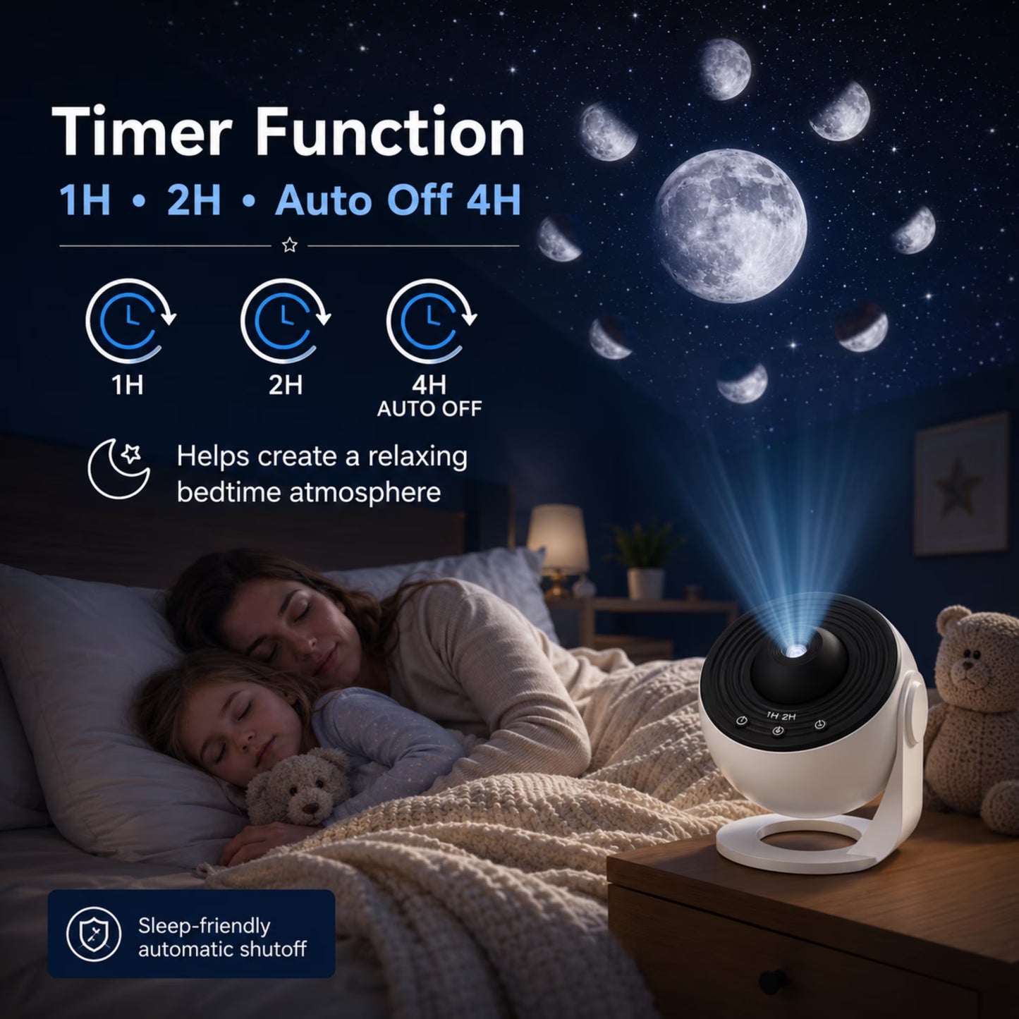 13 in 1 Planetarium Projector for Bedroom, Star Galaxy Projector Night Light with Timer, USB Powered Space Lamp for Room Decor, White