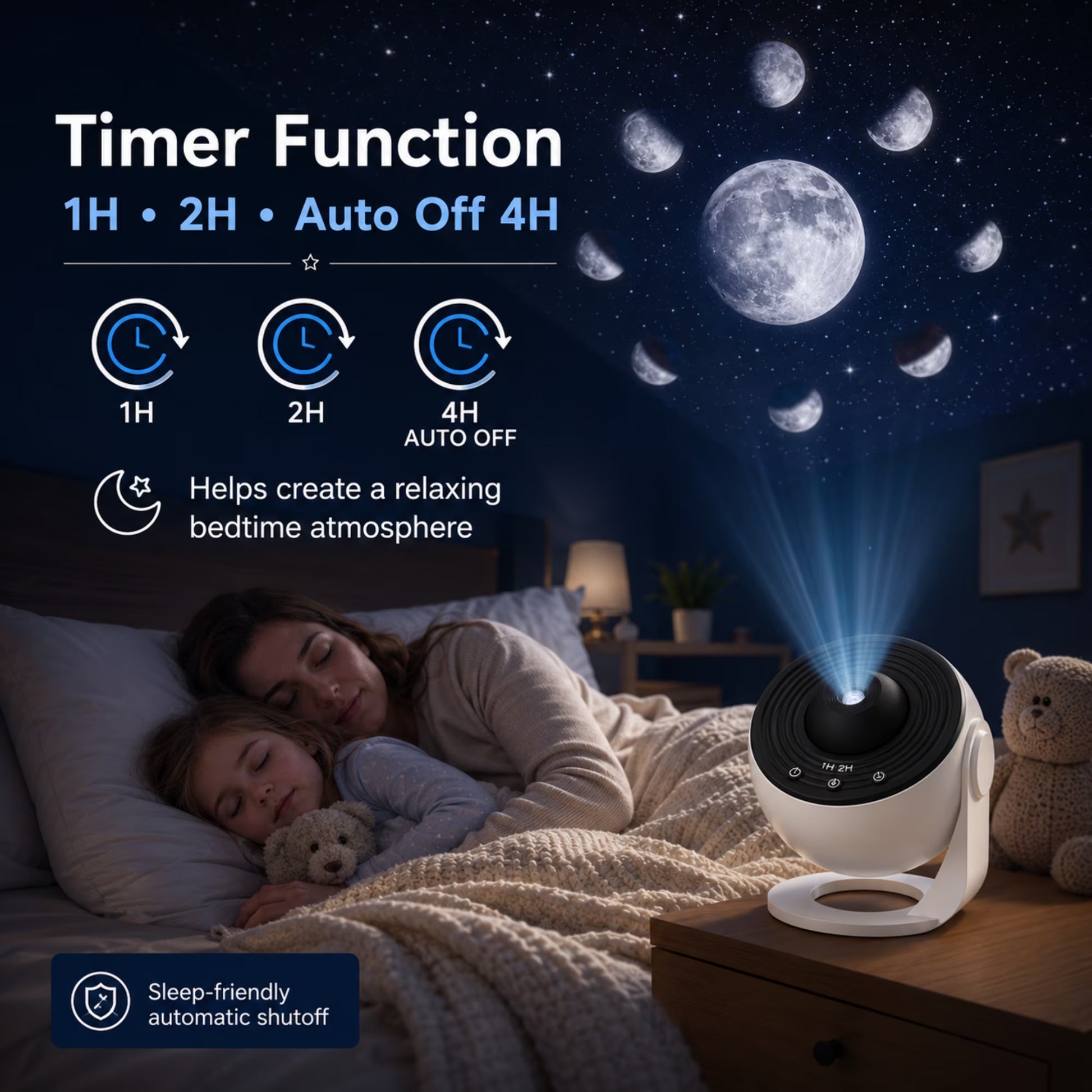 13 in 1 Planetarium Projector for Bedroom, Star Galaxy Projector Night Light with Timer, USB Powered Space Lamp for Room Decor, White