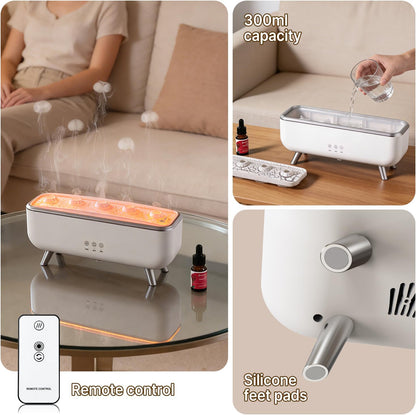 Jellyfish Humidifier & Diffuser with Remote, 300ML, 7 Colors, Auto Off