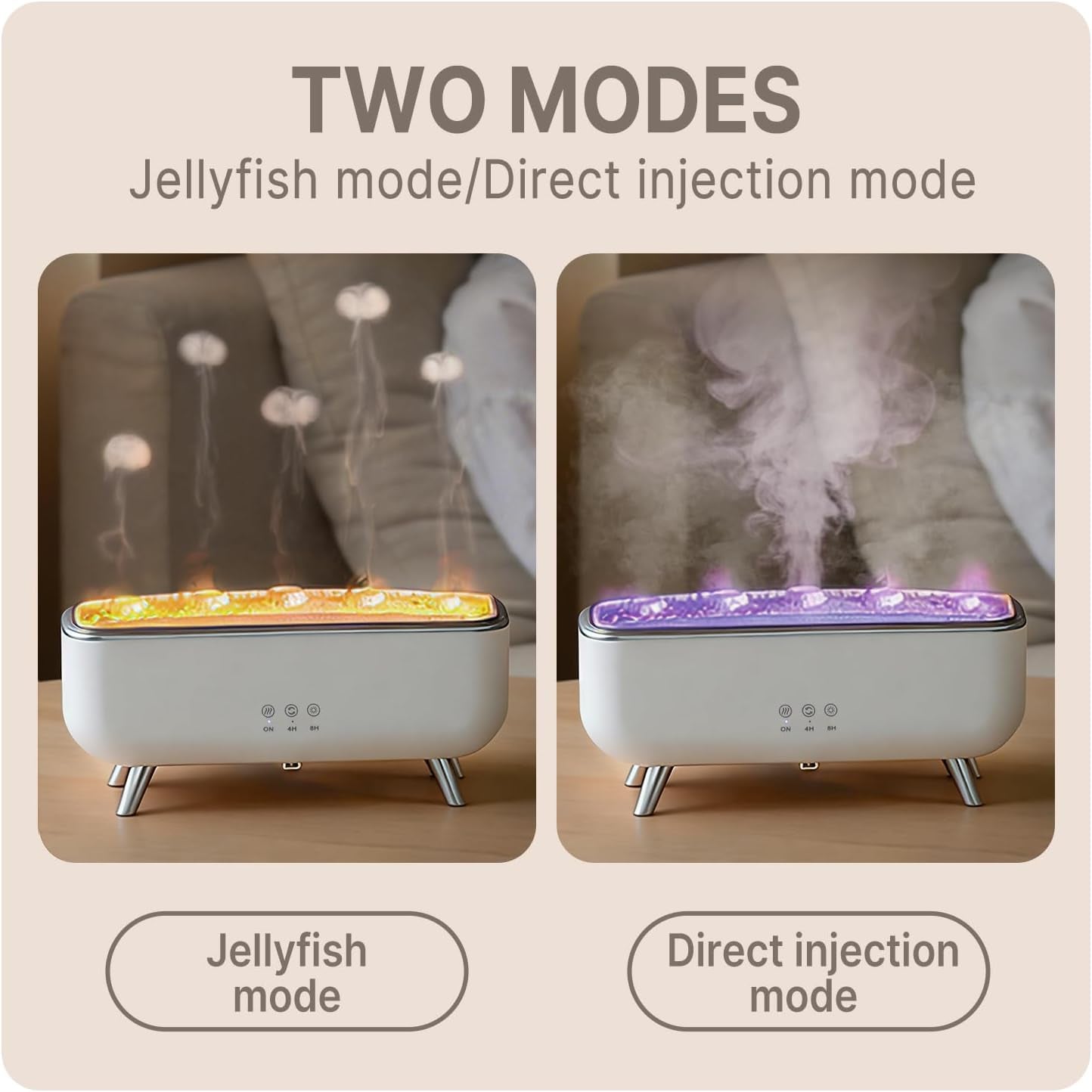 Jellyfish Humidifier & Diffuser with Remote, 300ML, 7 Colors, Auto Off