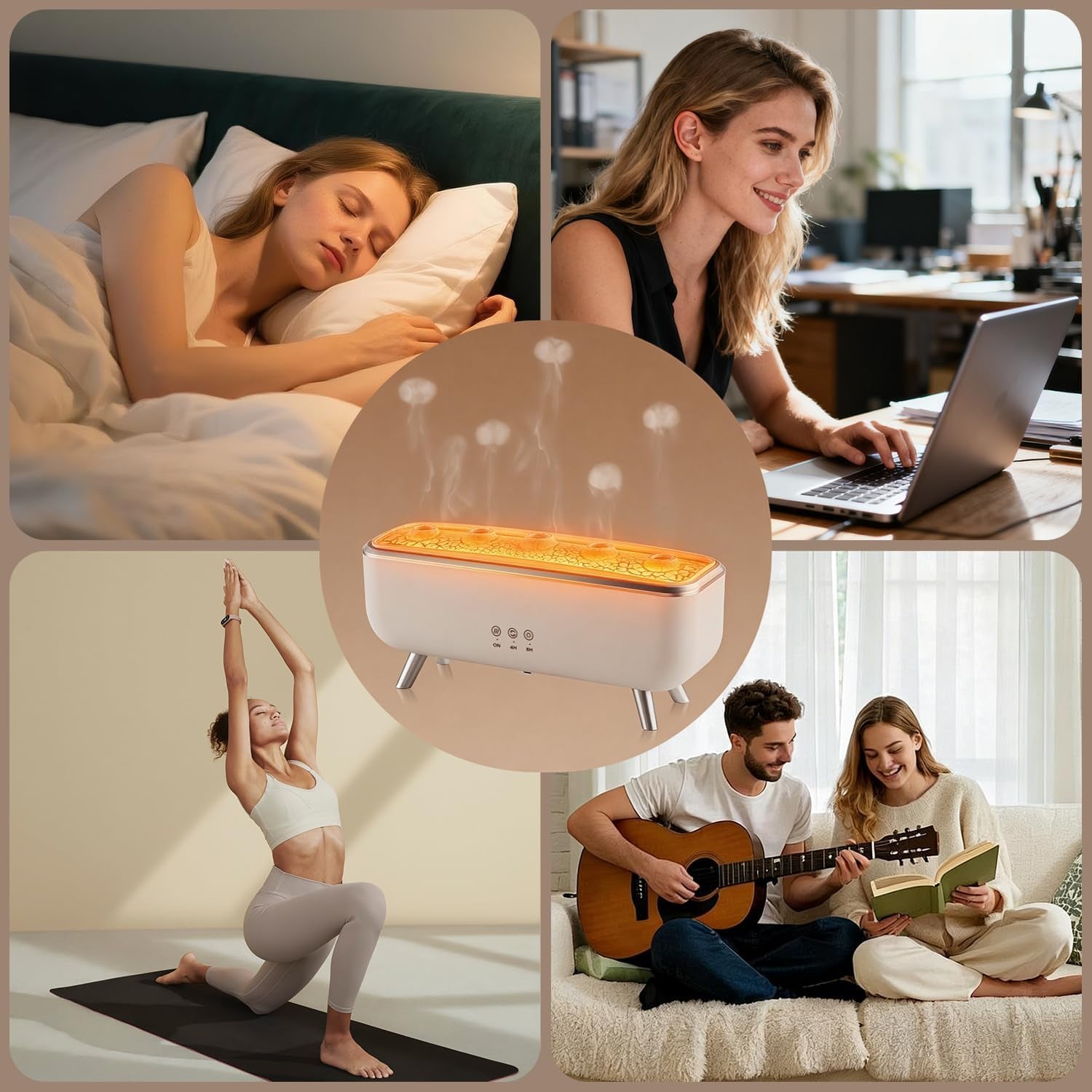 Jellyfish Humidifier & Diffuser with Remote, 300ML, 7 Colors, Auto Off