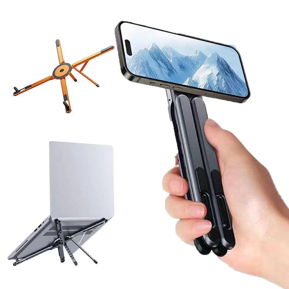 Magnetic Phone Holder Selfie Stick Tripod for Iphone 17 16 Pro Max Ipad Tablet Laptop Stand Foldable Magnetic Brack U7Y6